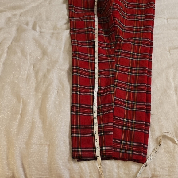 Jones New York Red Plaid Pull On Slim Leg - Picture 11 of 12